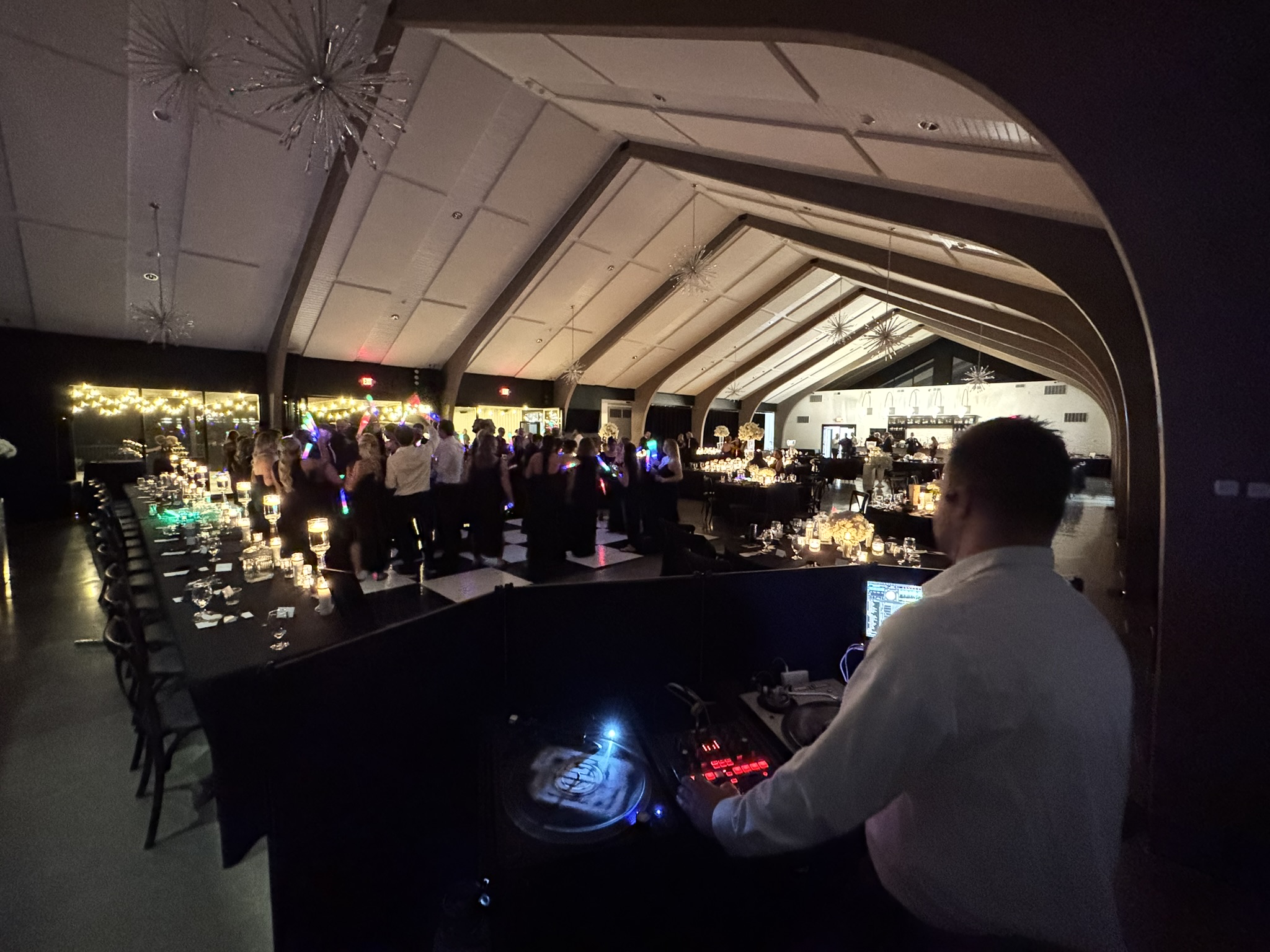Booth with crowd
